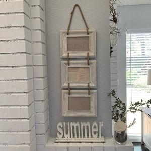 None Accents - “Summer” Home Decor Whitewashed Beach Chic Shelf None Accents - “Summer” Home Decor Whitewashed Beach Chic Shelf